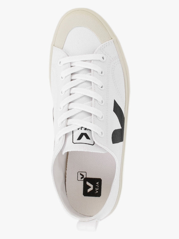 Nova Canvas White Black Pumps