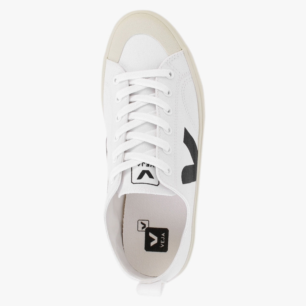 Nova Canvas White Black Pumps