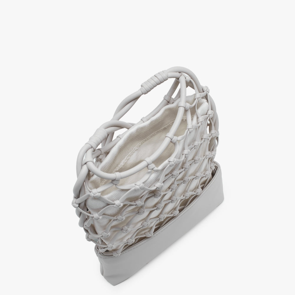 Woven Canvas Lamb Shoulder Bag