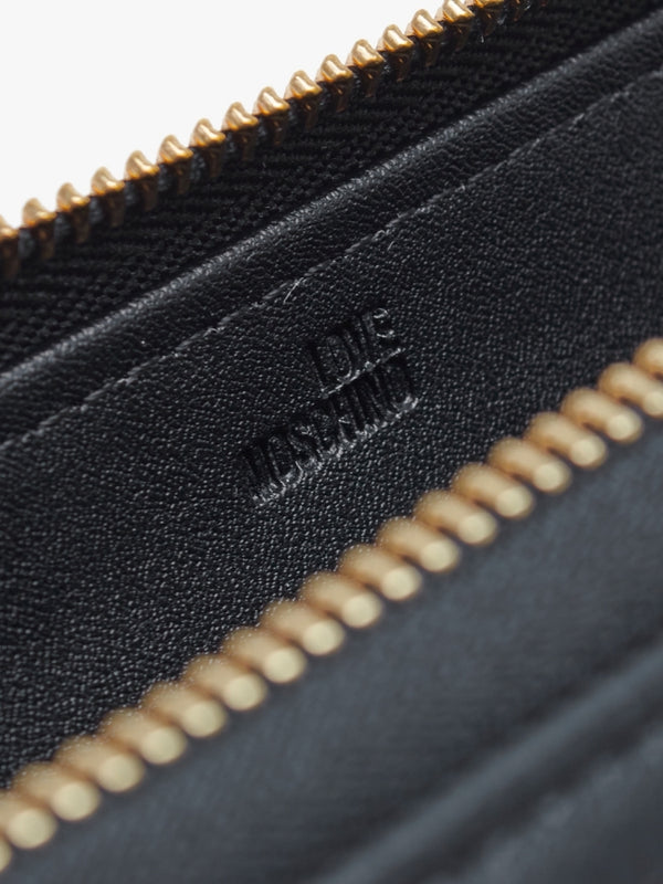Woven Black Zip Around Purse