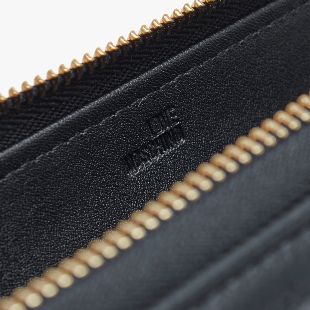 Woven Black Zip Around Purse