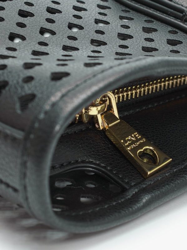 Perforated Heart Nero Tote Bag
