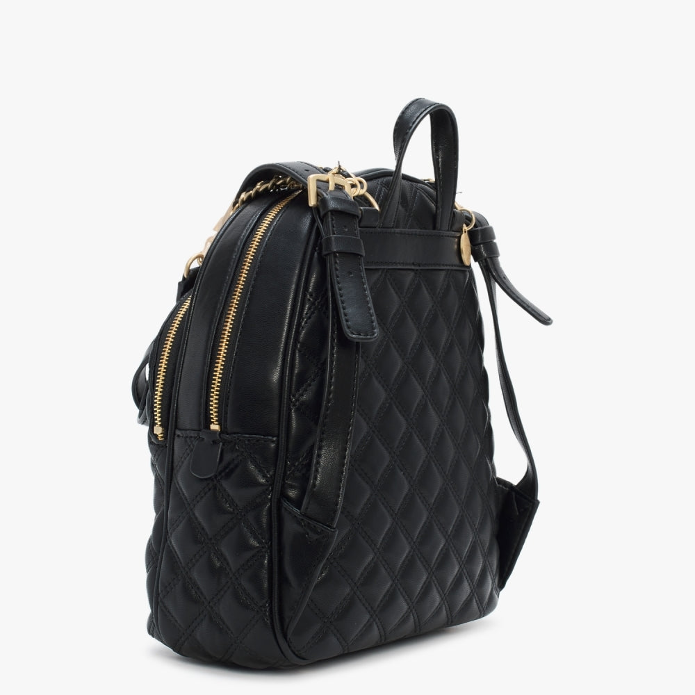 Giully Black Quilted Backpack