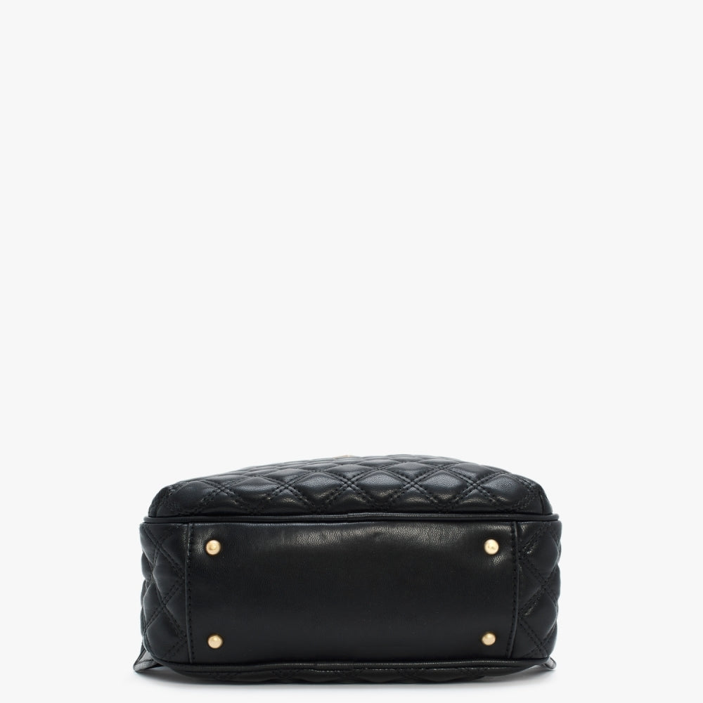 Giully Black Quilted Backpack