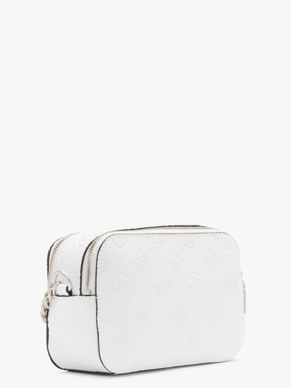 Galeria White Embossed Logo Camera Bag