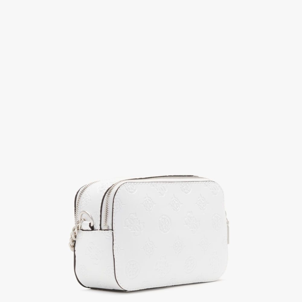 Galeria White Embossed Logo Camera Bag