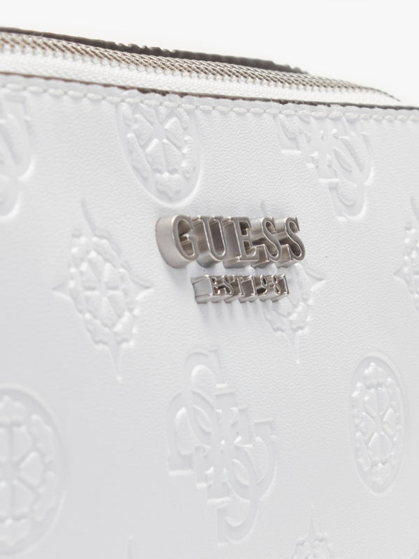 Galeria White Embossed Logo Camera Bag