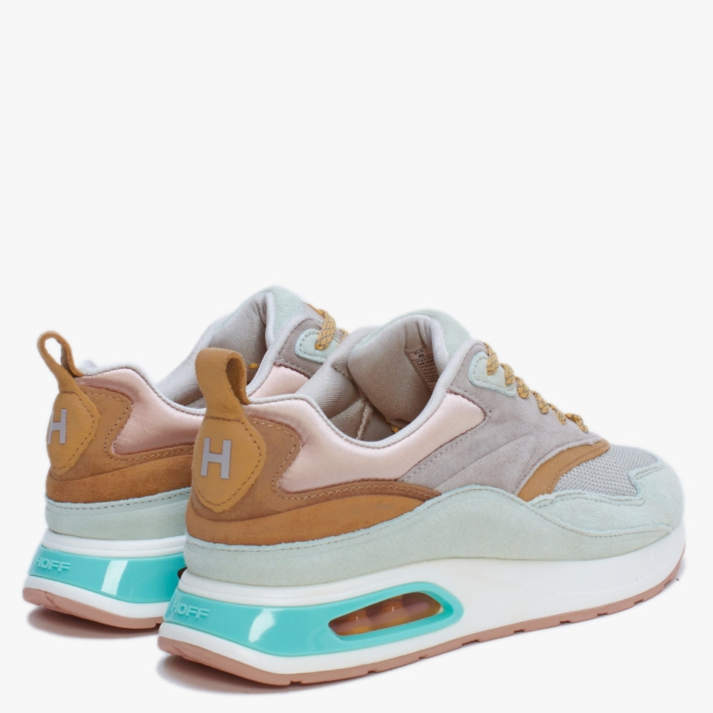 Skyline Eiffel Turquoise Multicoloured Suede Trainers