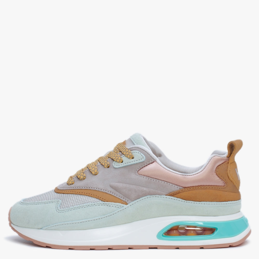 Skyline Eiffel Turquoise Multicoloured Suede Trainers