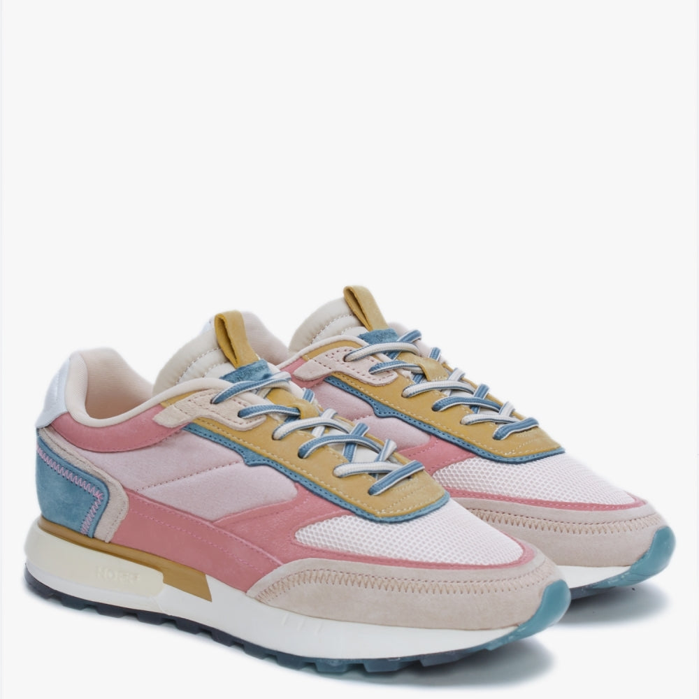 Tribe Samoa Pink Multicoloured Suede Trainers
