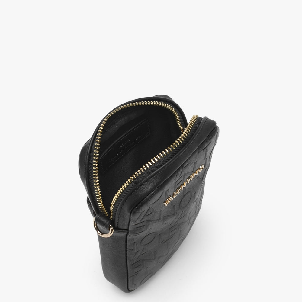 Relax Nero Embossed Logo Pouch Bag