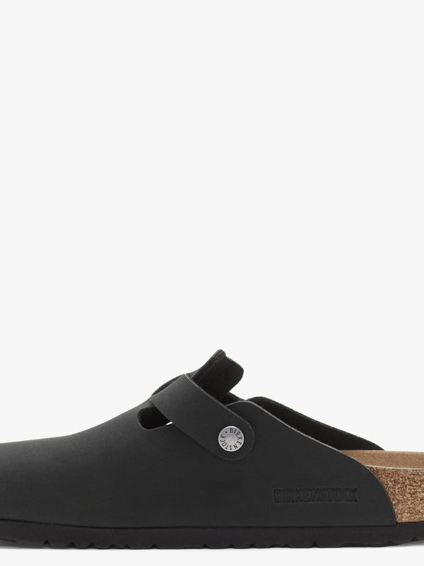 Boston Vegan Black Birko-Flor Clogs