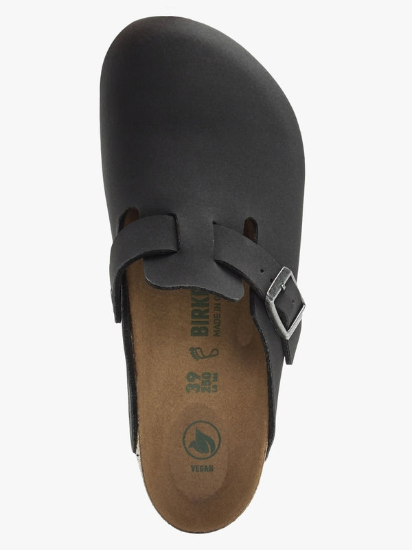 Boston Vegan Black Birko-Flor Clogs