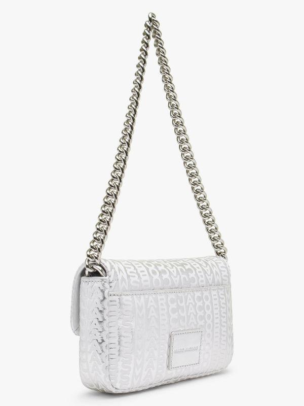 The Monogram Metallic J Marc Mini Silver Bright White Leather Bag
