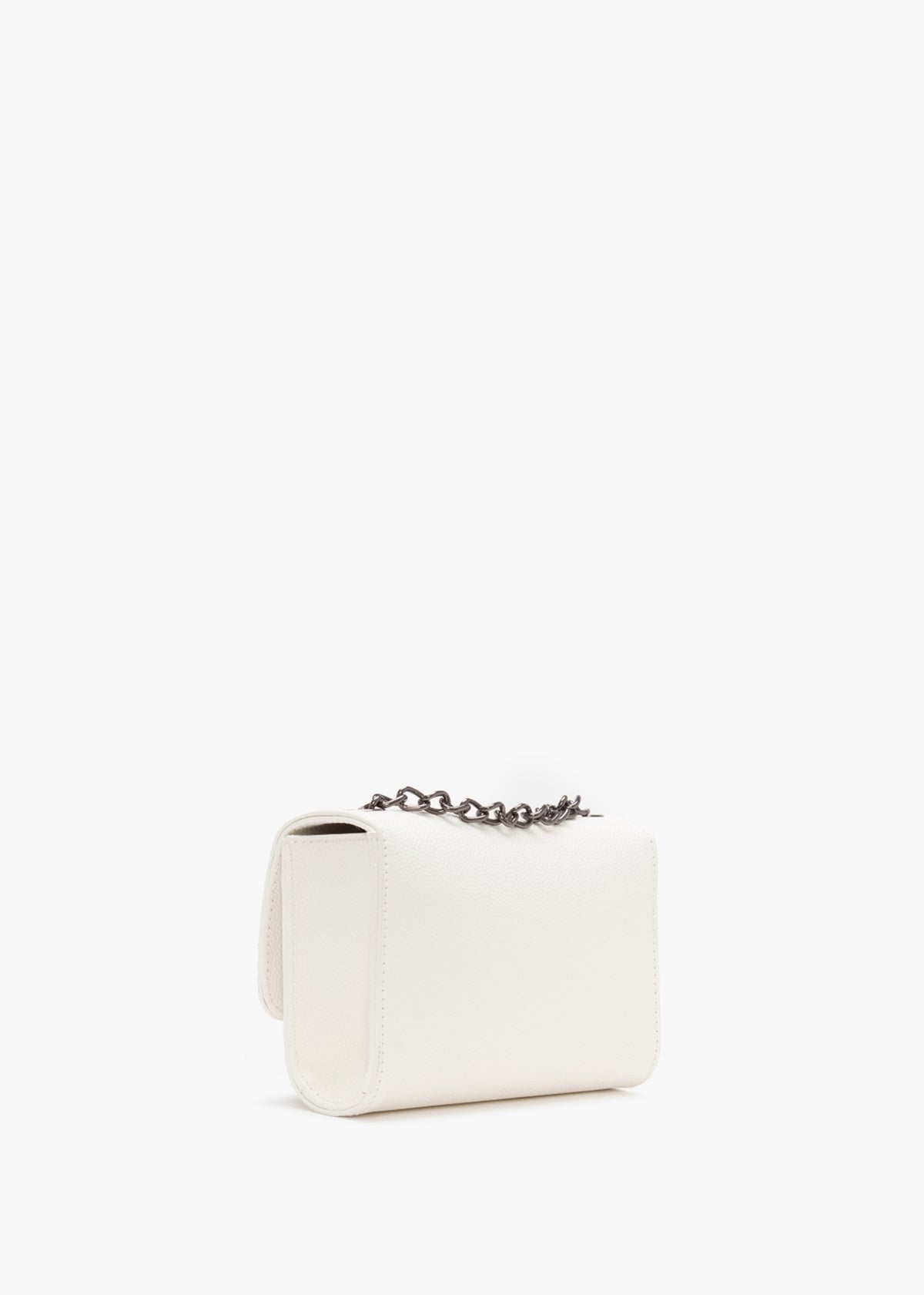 Divina Bianco Pebbled Shoulder Bag