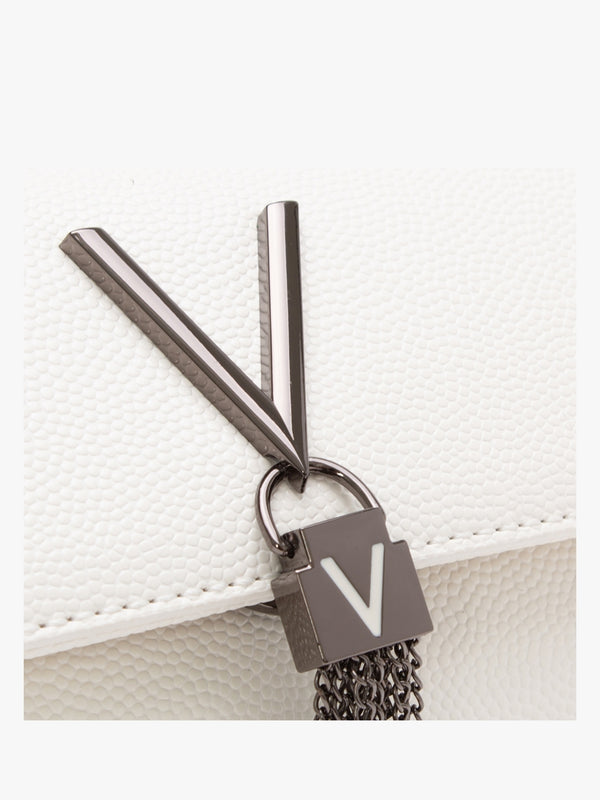 Divina Bianco Pebbled Shoulder Bag
