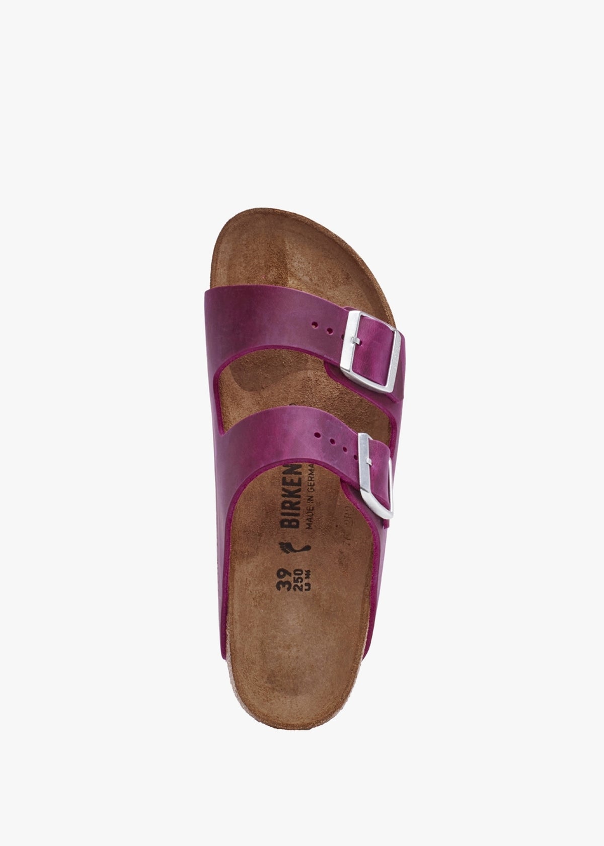 Arizona Festival Fuchsia Natural Oiled Leather Two Bar Mules