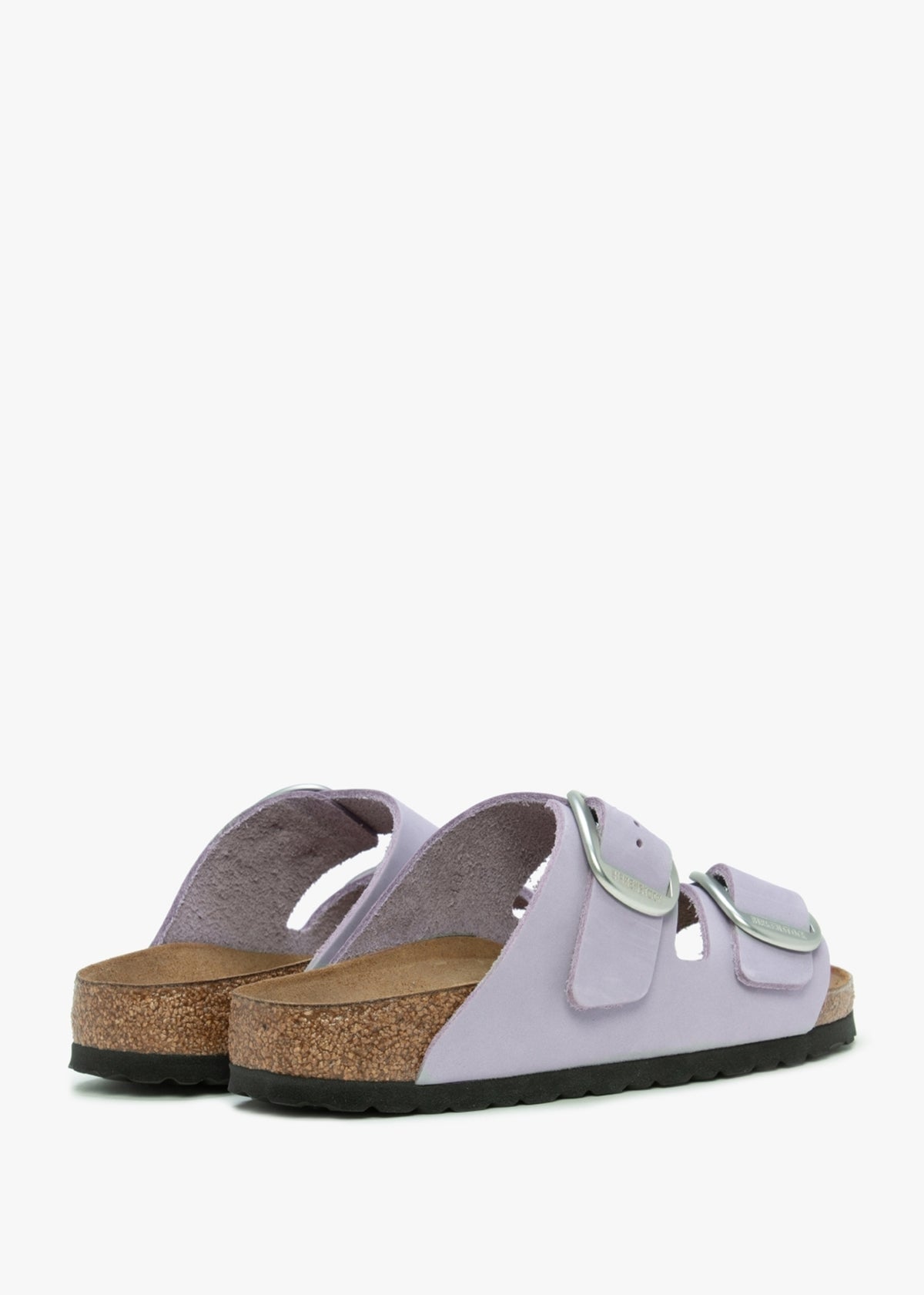 Arizona Big Buckle Purple Fog Nubuck Leather Two Bar Mules