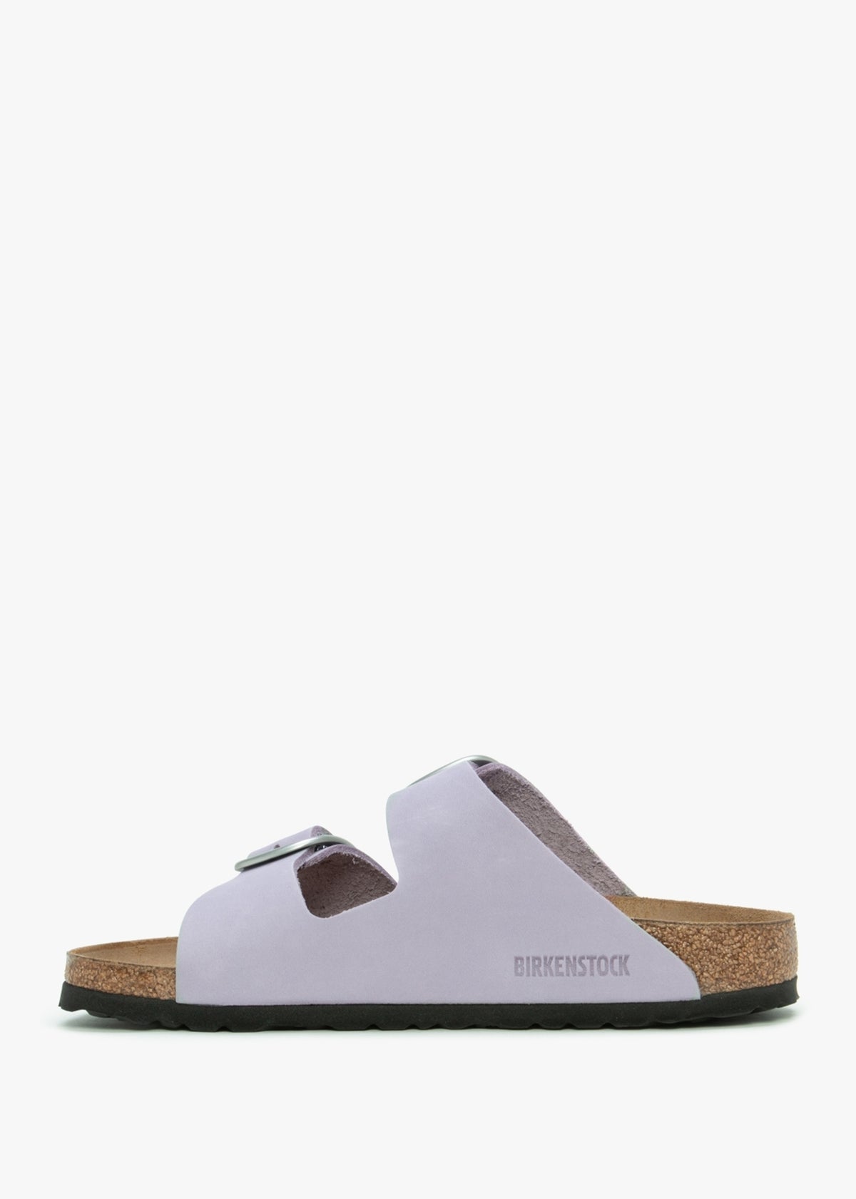 Arizona Big Buckle Purple Fog Nubuck Leather Two Bar Mules