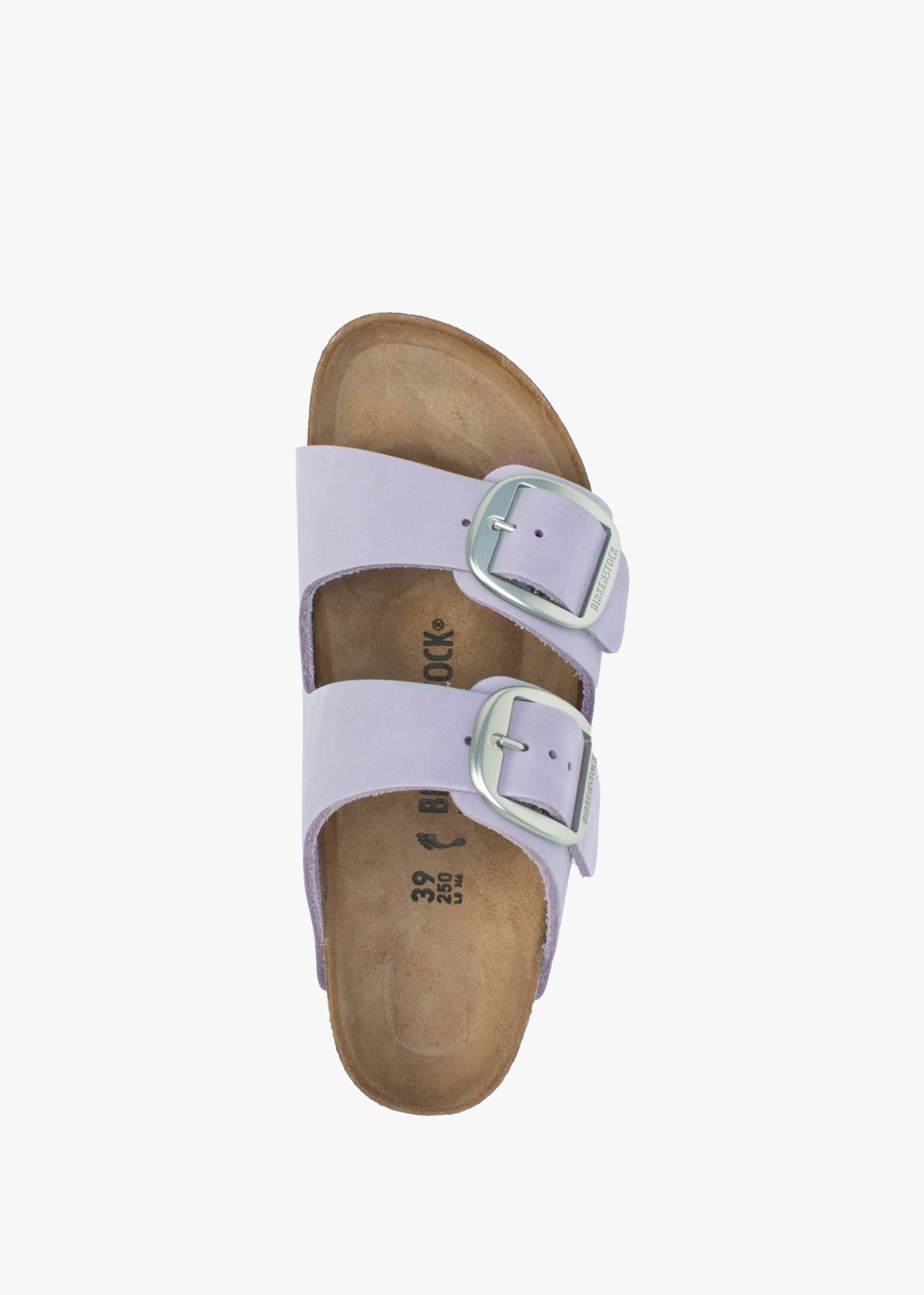 Arizona Big Buckle Purple Fog Nubuck Leather Two Bar Mules