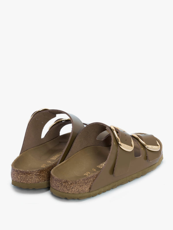 Arizona Big Buckle High Shine Mud Green Two Bar Mules