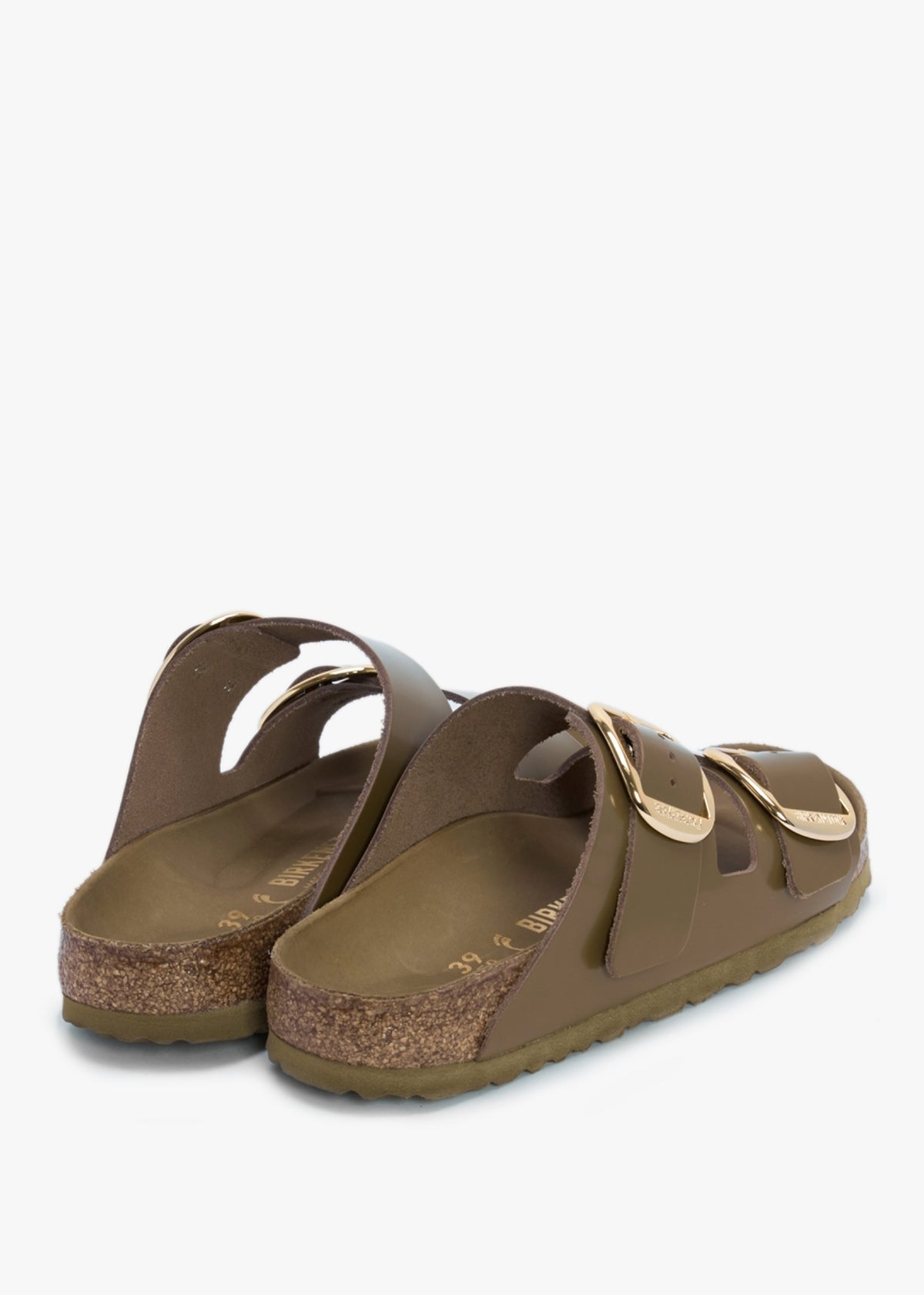 Arizona Big Buckle High Shine Mud Green Two Bar Mules