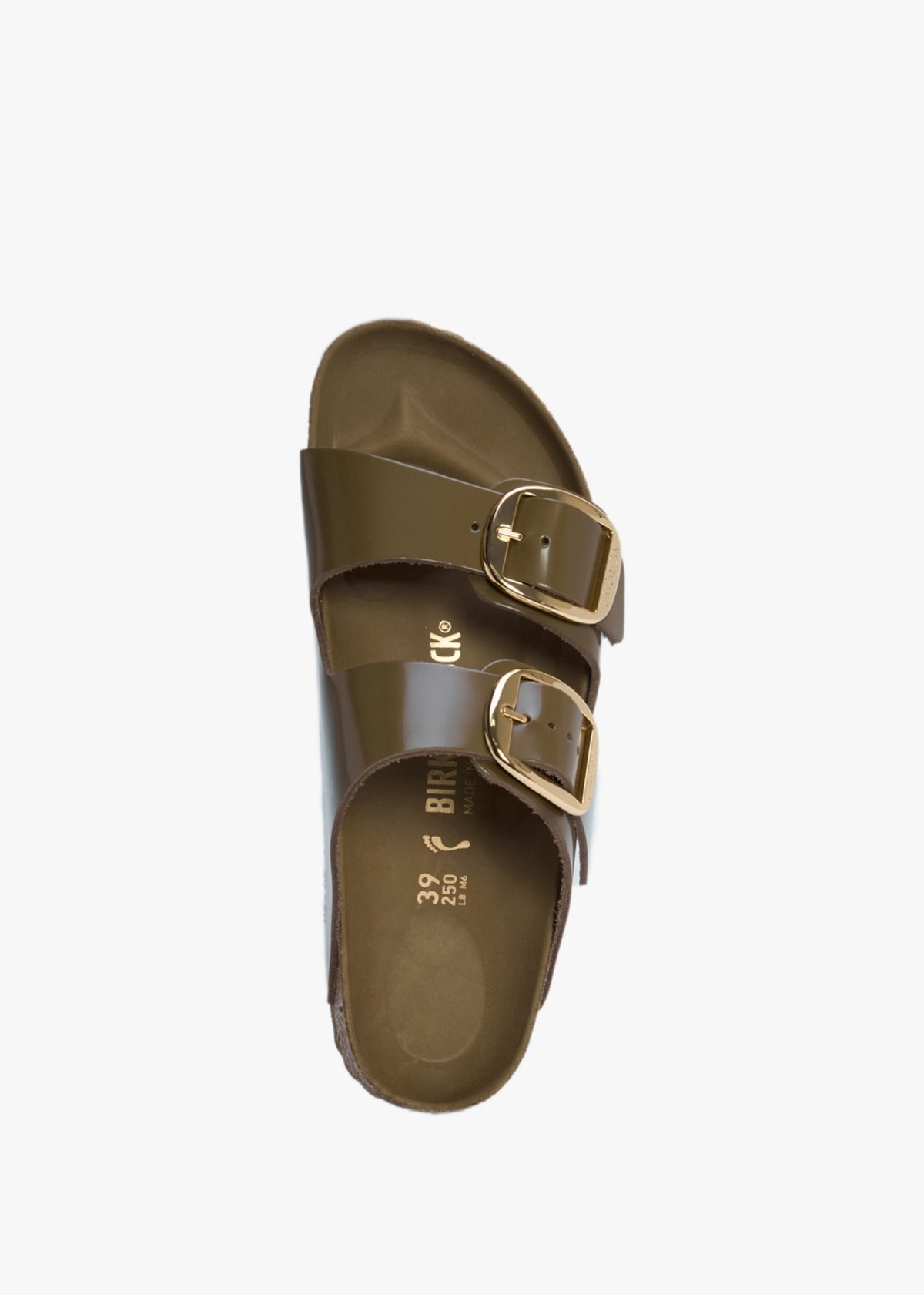 Arizona Big Buckle High Shine Mud Green Two Bar Mules