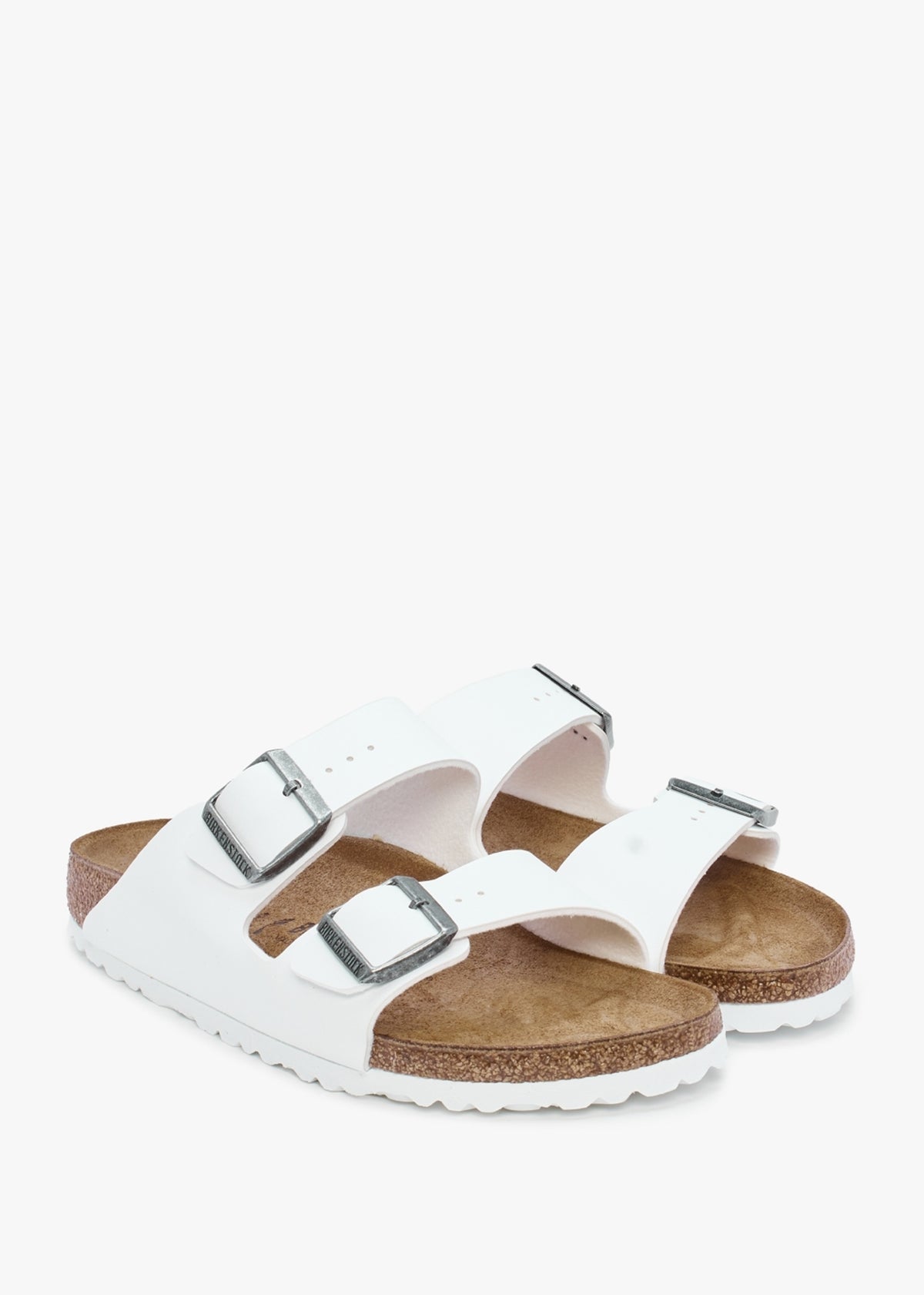 Arizona Birko-Flor White Two Bar Mules