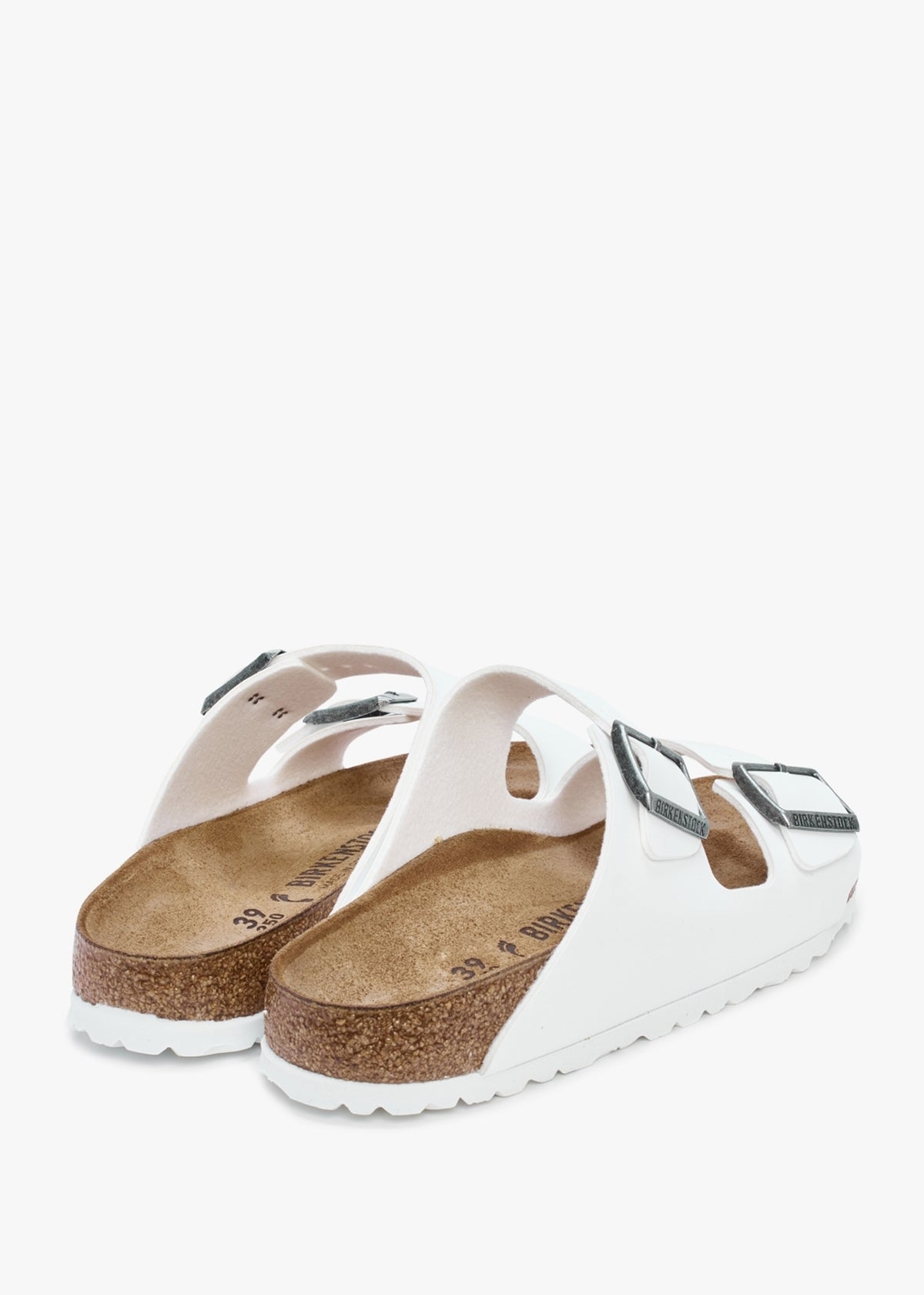 Arizona Birko-Flor White Two Bar Mules