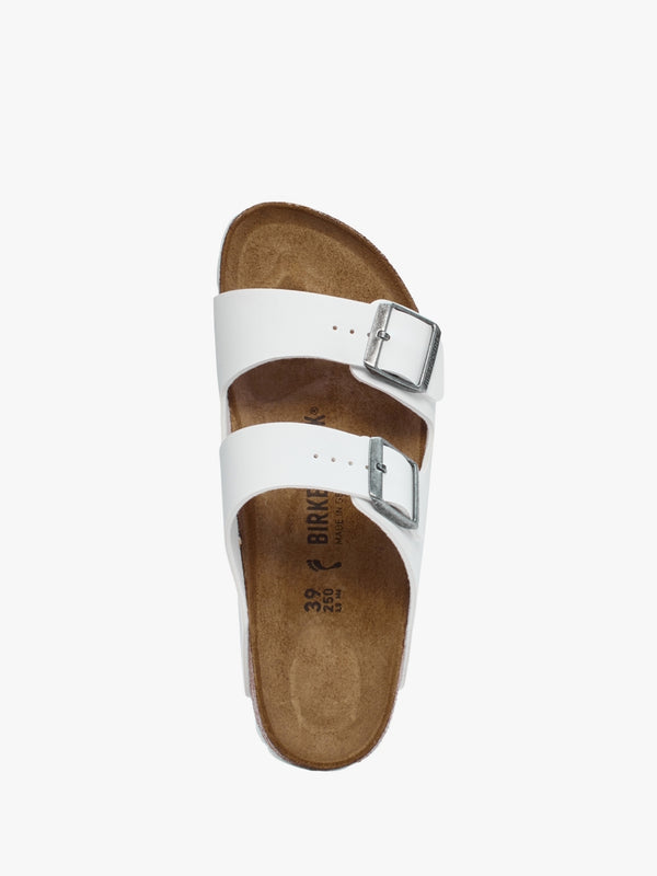 Arizona Birko-Flor White Two Bar Mules