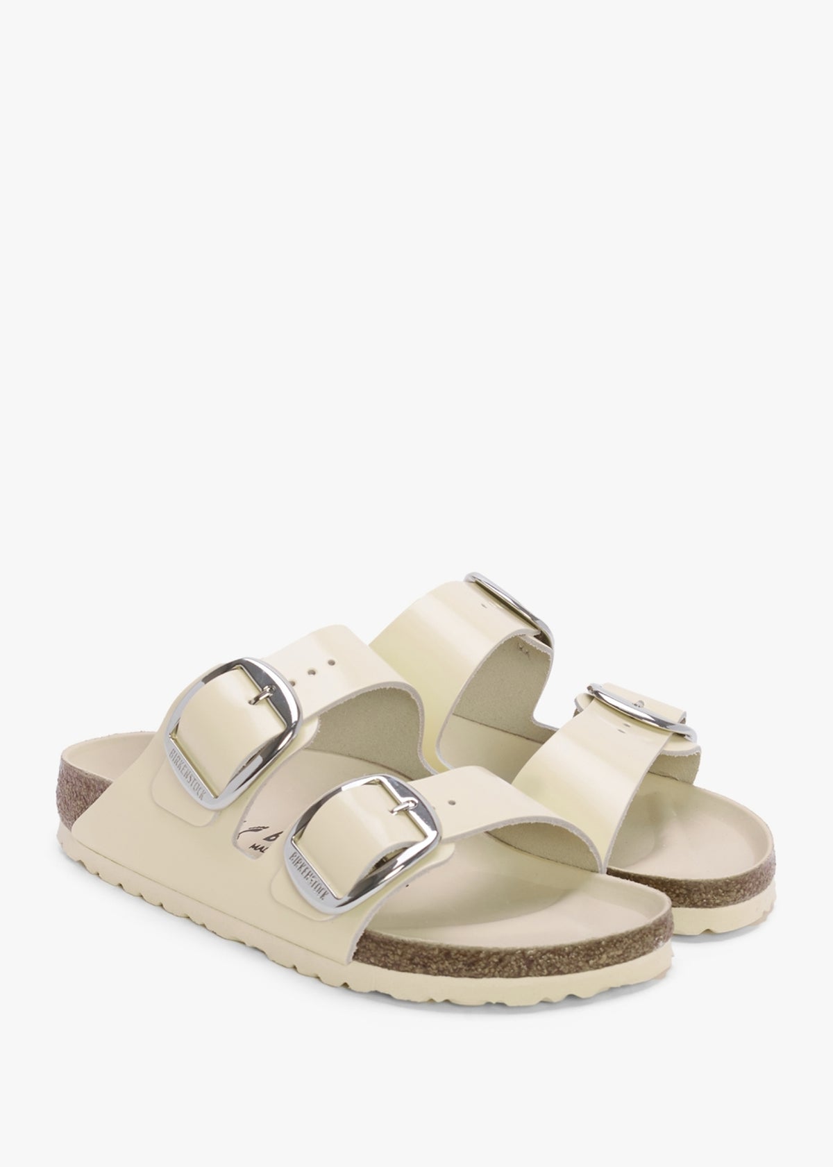 Arizona Big Buckle High Shine Butter Two Bar Mules