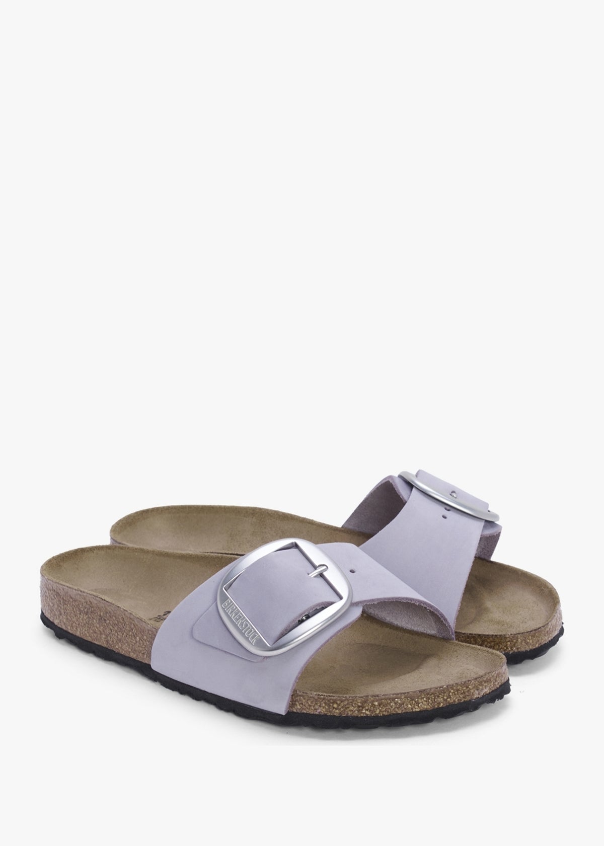 Madrid Big Buckle Purple Flog Nubuck Leather Mules