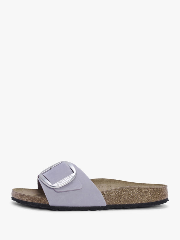 Madrid Big Buckle Purple Flog Nubuck Leather Mules