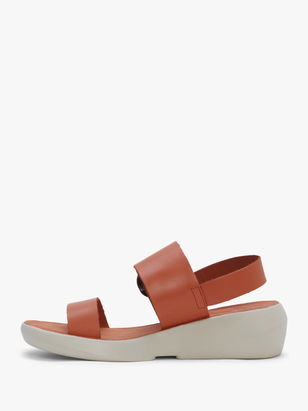 Bani Coral Leather Big Buckle Sandals