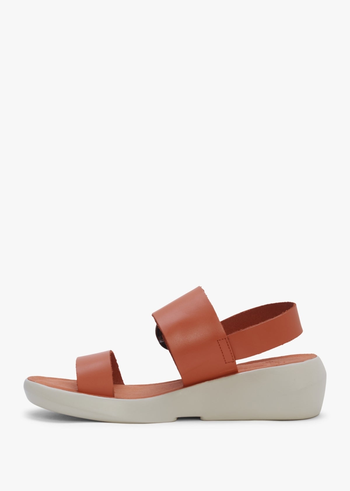 Bani Coral Leather Big Buckle Sandals