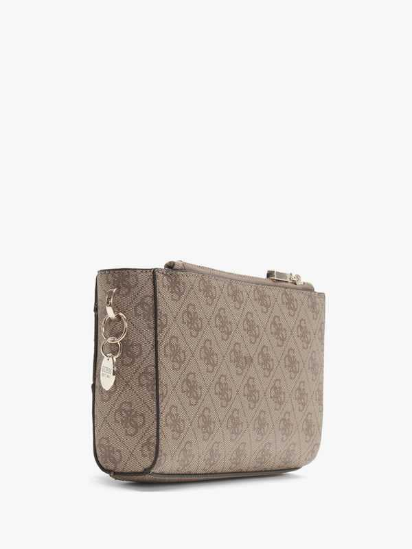 Didi Mini Top Zip Latte Logo Cross-Body Bag