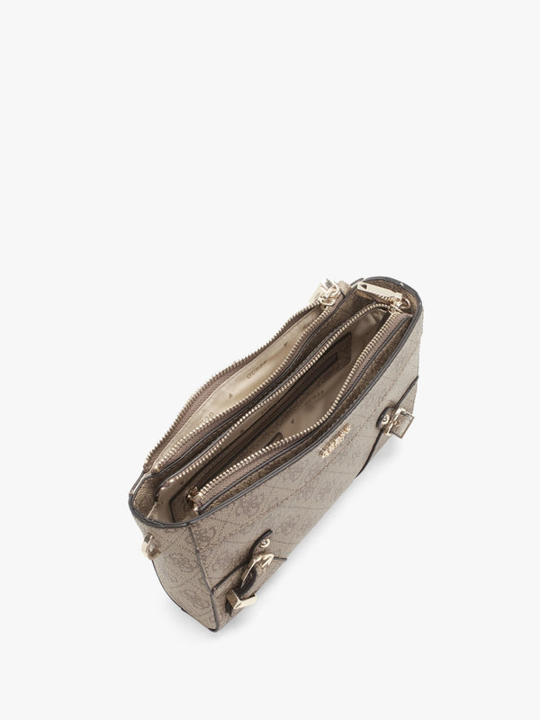 Didi Mini Top Zip Latte Logo Cross-Body Bag