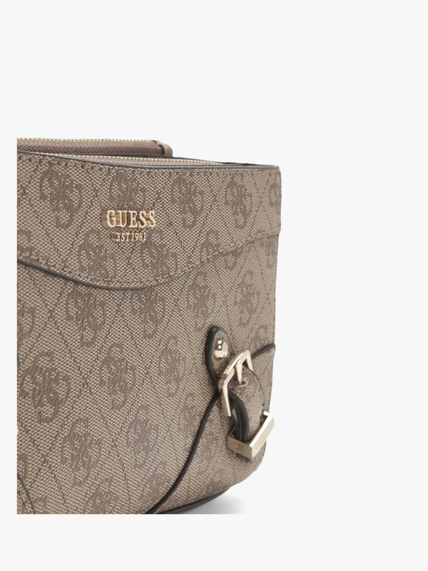 Didi Mini Top Zip Latte Logo Cross-Body Bag