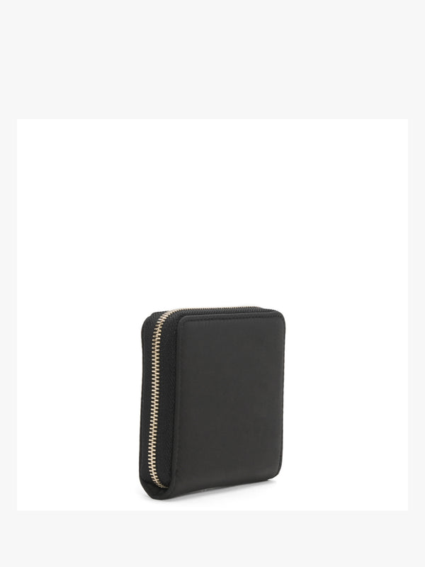 Small Eco Gemma Black Zip Around Wallet