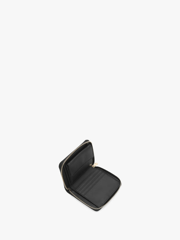 Small Eco Gemma Black Zip Around Wallet