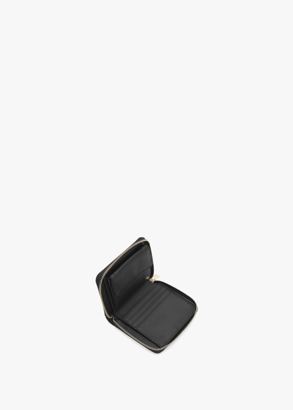 Small Eco Gemma Black Zip Around Wallet
