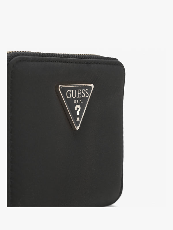 Small Eco Gemma Black Zip Around Wallet