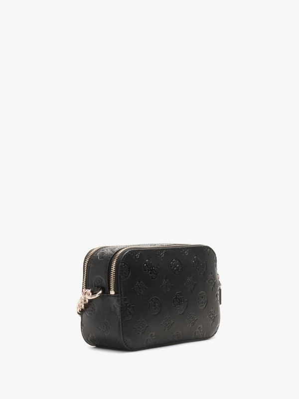 Galeria Black Embossed Logo Camera Bag