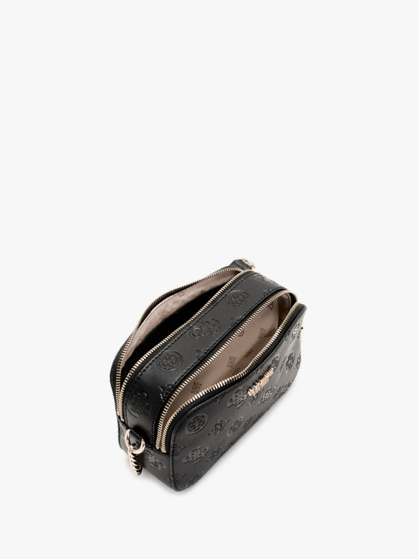 Galeria Black Embossed Logo Camera Bag