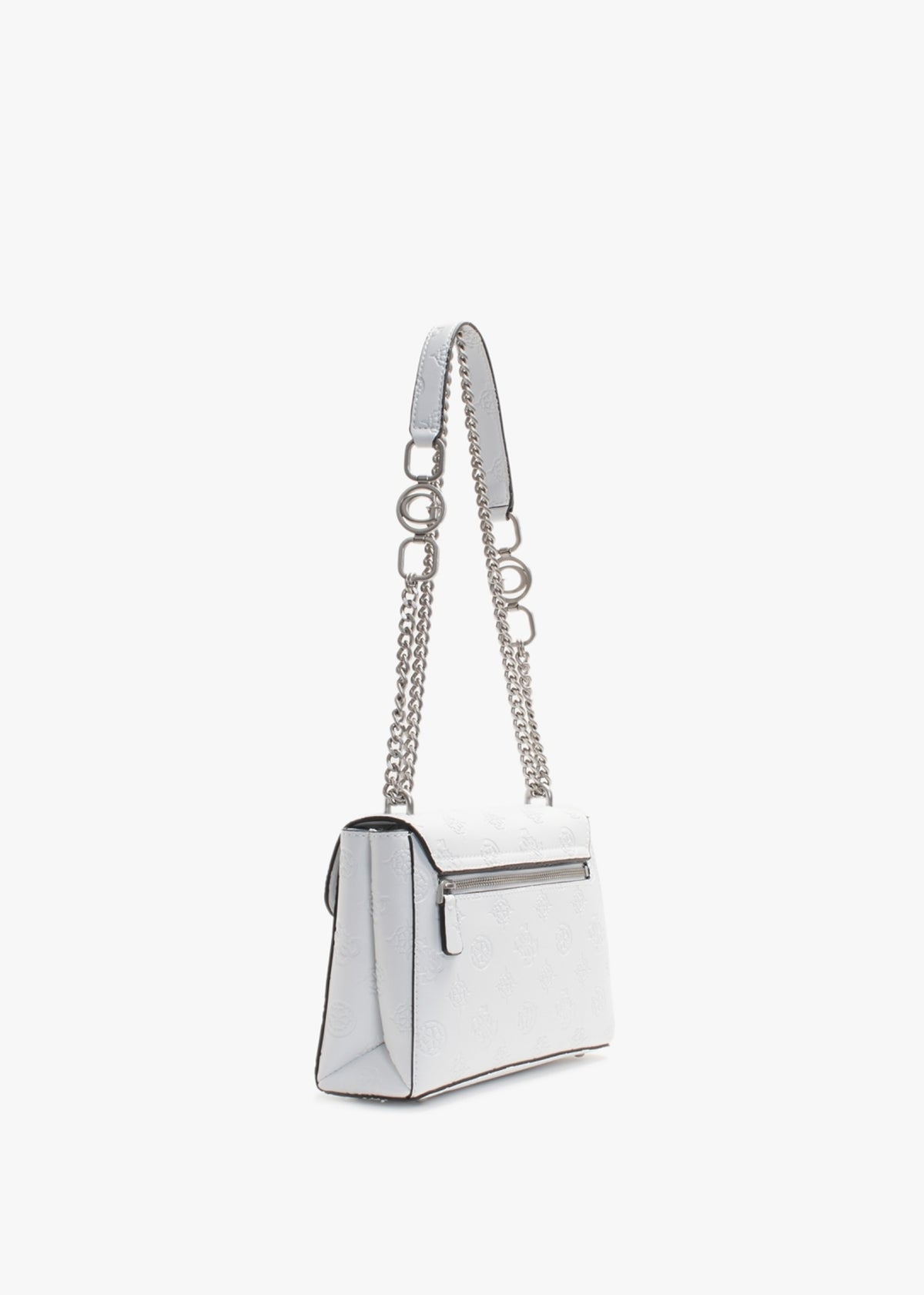 Galeria White Embossed Logo Cross-Body Bag
