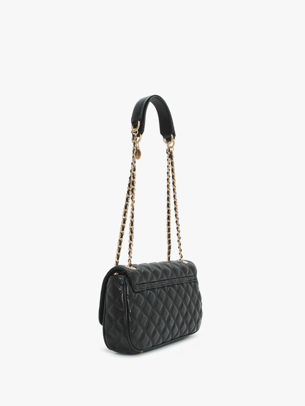 Giully Black Quilted Cross-Body Bag