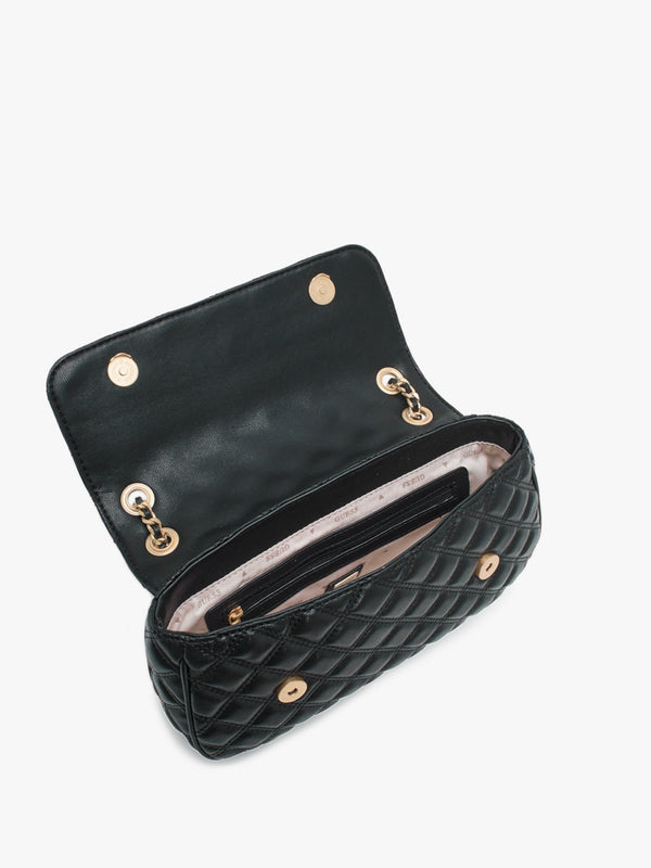 Giully Black Quilted Cross-Body Bag