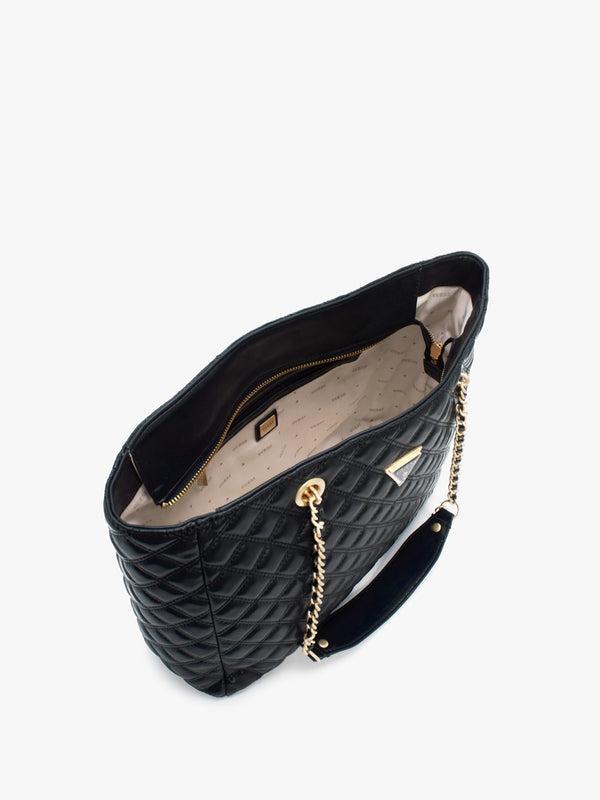 Giully Black Quilted Tote Bag