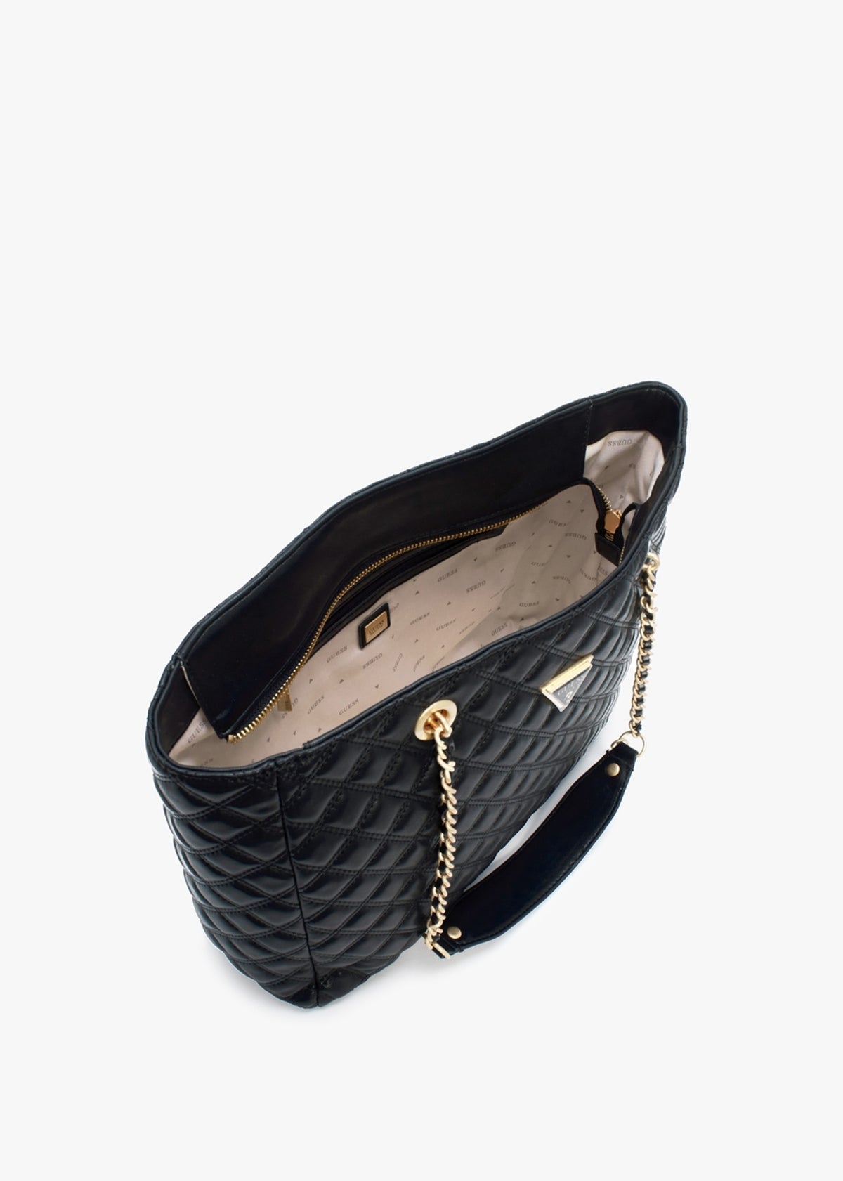 Giully Black Quilted Tote Bag