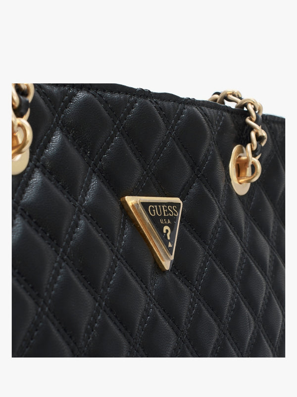 Giully Black Quilted Tote Bag